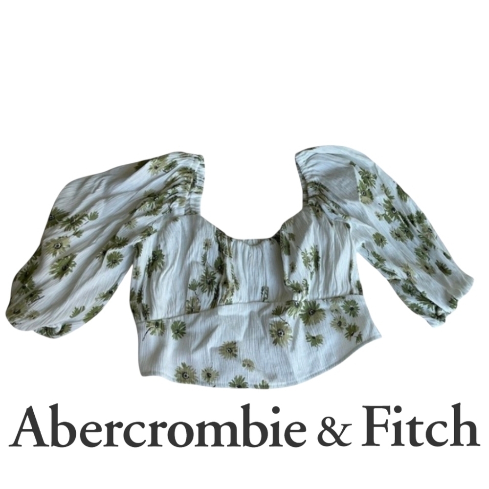 Abercrombie & Fitch Green Floral Blouse Sz XS